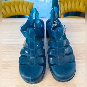 Juju Northampton teal jelly sandals size US 8